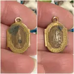 《 J》歐美古董天主教系列~聖母顯聖聖牌 美國寄來僅此一件