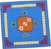 Ciieeo Soft Mahjong Table Mat Square Mahjong Pad Latex Back Noise Reduction Anti-Slip for Home Games