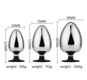 anal metal steel but butt plug dildo huge large anus lubricant handle dong 98