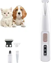 Saffory Dog Paw Trimmer, Saffory Electric Dog Trimmers for Paws, 3 in 1 Electric Dogs Trimmer, Waterproof, Low Noise, With LED Light for Paw, Ears, Eyes and More (1Pcs)