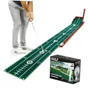 Putting Mat - Putting Green Indoor with Ball Return, Golf Training Aid Mats