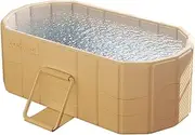 120CM Portable Foldable Bathtub for Adults, Large Collapsible Bath Tub, Ideal for Small Spaces, Portable Folding SPA Tub for Bathroom or Shower Stall, Easy Setup & Storage