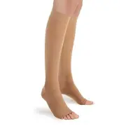 Futuro Open Toe Knee Length Stockings Medical Compression Beige Medium 1 Pair