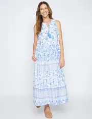 Millers Tiered Print Maxi Dress - Size 26 - Womens