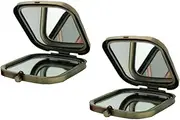 [NOLITOY] Portable Square Mirrors 2pcs Double-Sided Folding Makeup Mirror for Women