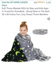 Childs Glow In The Dark Throw Blanket