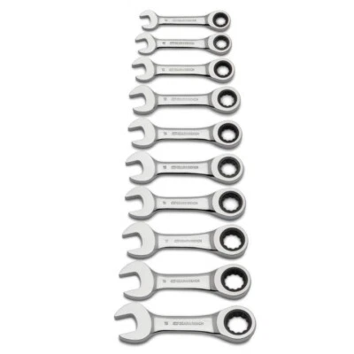 GEARWRENCH 10pc Stubby Ratchet Spanner Set Metric 9520D