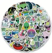 Assorted Alien UFO Sticker Pack - 20 Pcs - Decals for Laptops Phones