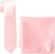 [Rael-Brook] Men's Satin Tie Pocket Square Set