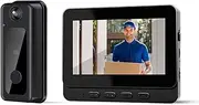 Wireless WiFi Video Doorbell Intercom System, 1080P Video Doorbell Camera with Monitor, Video Door Phone System with 170° Wide Angle Night Vision 2 Way Talk for Home Surveillance
