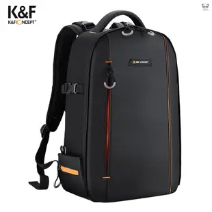 K&F CONCEPT 單眼相機包 攝影後背包 攝影雙肩包 容量18L 可放15.6寸手提電腦 黑色（KF13.140）