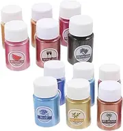 BEBEMOKO Pearlescent Powder Pigment 12 Bottles Perfect for Diy Resin Crafting Nail Art Painting Drawing Cosmetics