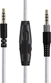 UNCLE LIGHT Cloud Alpha Replacement Cable, Compatible with HyperX Cloud Alpha Gaming Headsets, 3.5mm Headsets Aux Cord, Inline Mute, Volume Control, 5 Ft (1.5 Meters)