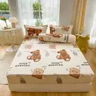 Good Morning Bears Fitted Sheet Set Bed Decor/Customizable Single/Double Size