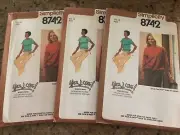 1978 UNCIRCULATED SIMPLICITY #8742-LADIES LEARN TO SEW PULLOVER TOP PATTERN FF