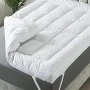 5" Goose Duck Feather Bed Extra Thick Mattress Topper Pillowtop Cotton 2500GSM