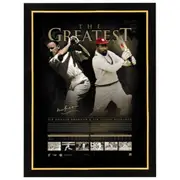 Don Bradman and Viv Richards The Greatest Signed Print Framed