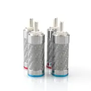 4pcs Silver Plated Copper RCA Plug Speaker Cable Connector for Audio Signal Wire