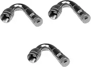 GLEAVI 3pcs 45 Universal Valve Adapter for Car Bike 45 Degree Extension Easy Installation Metal Cap