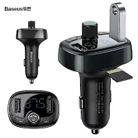 在飛比找Yahoo奇摩購物中心優惠-Baseus倍思 T貓頭 車載藍牙MP3充電器 車用藍牙FM