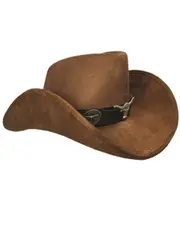 Brown Suede Cowboy Costume Hat