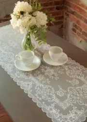Heritage Lace FILIGREE White Table Runner 14"x 54"