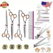 Versatile 8-Inch Dog Grooming Scissors Set - Ideal for Poodles and Large Breeds
