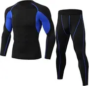 [Abigprofit] Winter Thermal Underwear Sets Men Long John Quick Dry Stretch Thermo Underwear As Shown M