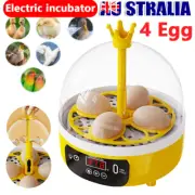 4 Egg Incubator Automatic Digital Led Hatch Turning Chicken Duck Eggs Poultry AU