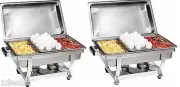 1/3 Size CHAFER PAN 6 PACK CATERING HOTEL CHAFING DISH ONE THIRD SIZE PANS