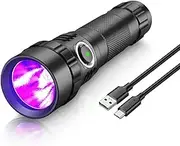 UniqueFire 365nm / 395nm UV Flashlight Blacklight Portable Black Light Torch Set for Pet Dog Urine Detection, Scorpion, Resin Curing, Bed Bug (501BPRO_UV395nm)