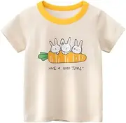 [Meufam] Toddler Girls' 1-Pack Puppy Short Sleeve Crewneck T-Shirts Top Tee Baby Girls and Toddler Value Pack Cotton T-Shirt