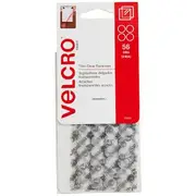 VELCRO Brand Thin Hook and Loop Dots Clear 0.9cm 56 Sets
