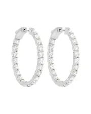 Diana M. Fine Jewelry 18K 10.00 ct. tw. Diamond Hoops