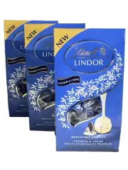 Lindt Lindor Cookies & Creme White Chocolate Truffles New Wt. 5.1 Oz (Pack of 3)