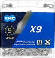 KMC Unisex - Adult X9SL Ti-N X9 SL 9 Speed Chain 114 Links