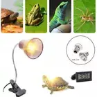Reptile Heating Light Bulb Tortoise Turtle Basking UVB UV Lamp Clip Holder 110V