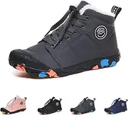 [Generic] Winter Boots for Boys Girls, Toddler Kids Outdoor Warm Snow Ankle Boots Kids, Waterproof Hiking Shoes