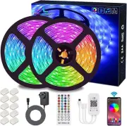12V Waterproof Home Decor Lights Bluetooth LED Strips Light 5050 RGB 2x5 Meters