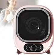Portable Condenser Tumble Dryer 0-200 minutes Hot cold air 3D drying 5kg Vented Tumble Dryer, Compact, Mini Spin Dryer, 0.8kg Load Capacity Small Tumble Dryer,Pink