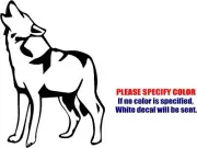 Vinyl Decal Sticker - Wolf Standing Howl hunt wolves Car Truck Bumper Fun 12"