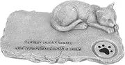 GANAZONO Waterproof Cat Memorial Stone Decorative Statue Pet Headstone Sympathy