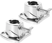 Levemolo 2pcs Metal Drum Frame Bottom Plate Cymbal Clamp Holder Accessory for Drum Set