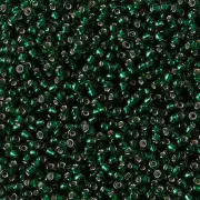 Silver-Lined Dark Emerald Miyuki Seed Beads 11/0 (11-927-TB)