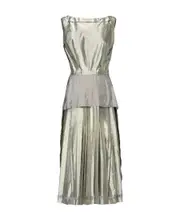 Maison Margiela Patchwork Sleeveless Midi Dress IT38 Gray