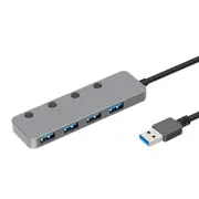 Usb 3.0 4-Port Type-C Aluminum Alloy Hub 30Cm Cable