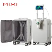 Mixi Aluminum Suitcase Carry-On Rolling Luggage with USB - 20, 24 Inch