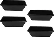 Kisangel 4pcs Large Rectangle Planting Trough Window Box Planter Box Garden Nursery Pots for