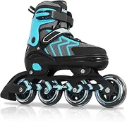 MammyGol Inline Skates for Adults Kids, Adjustable Aggressive Durable Roller Skates with Giant Wheels, High Performance Skates for Men Women Boys Girls