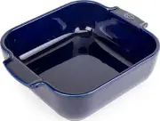 Peugeot - Appolia Square Oven Dish - Ceramic Baker With Handles - Blue, 6.5 X 2